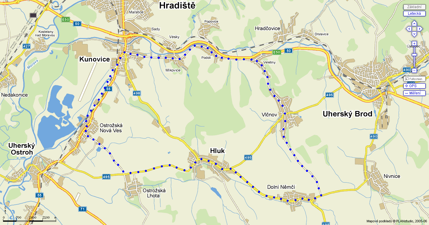 mapa trasy