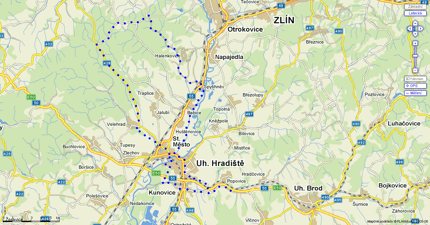 mapa trasy