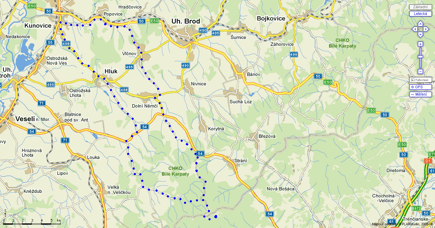 mapa trasy
