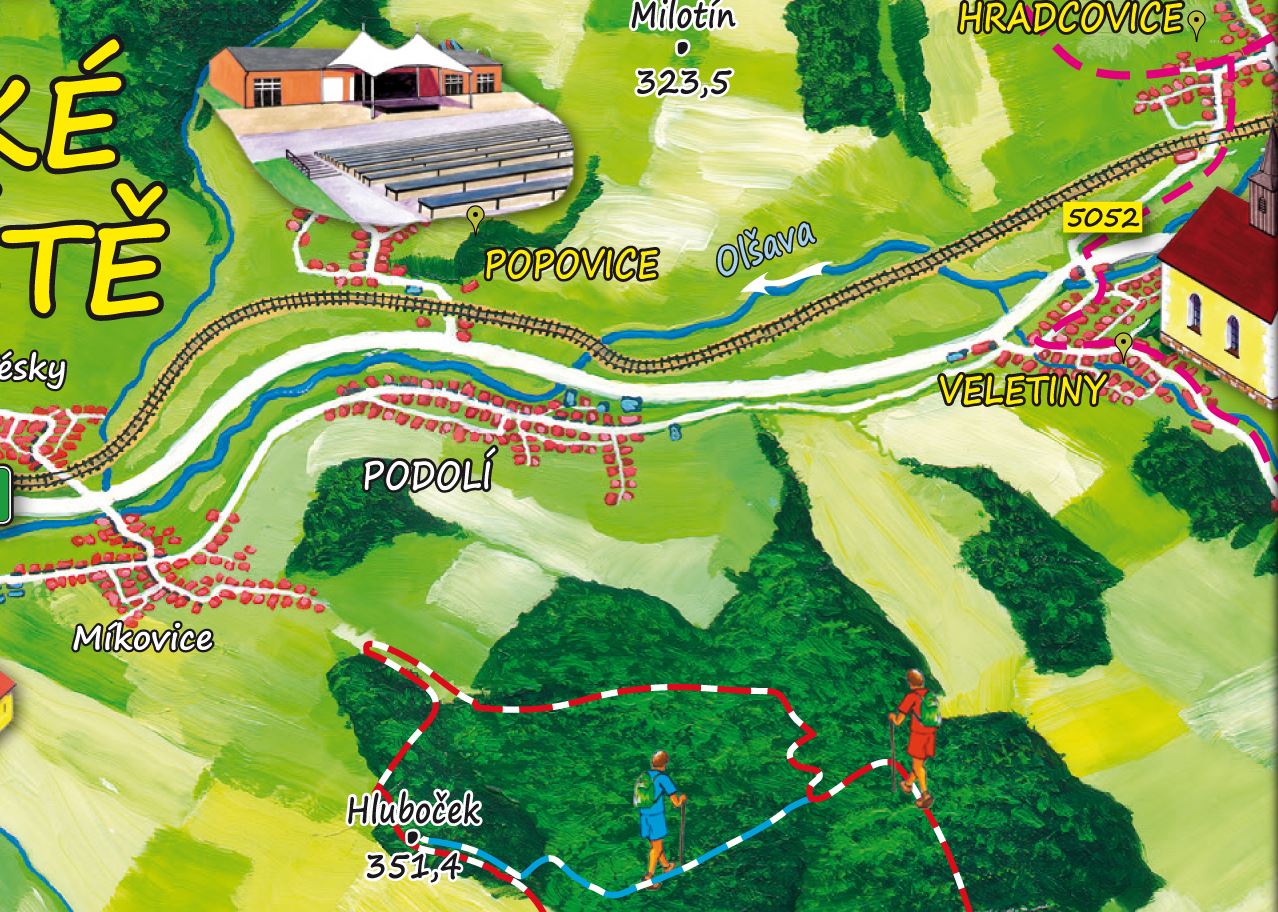Ručně malovaná mapa